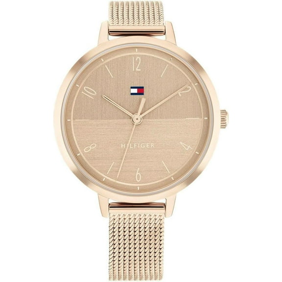 Tommy Hilfiger 1782580 Women's Analog Watch Rose Gold-Tone Metal Bracelet