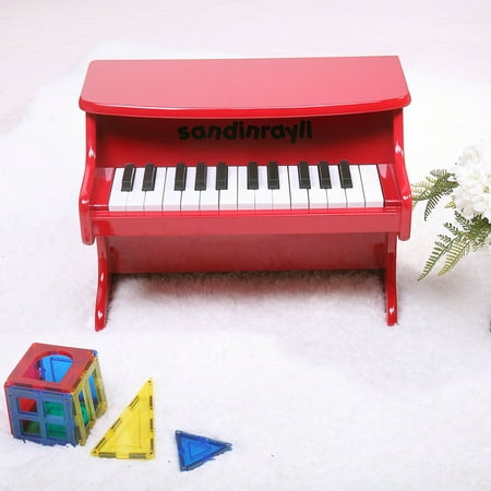 Lowestbest 25 Key Full Size Toy Piano for Kids, Red Piano Keyboard for Kids, Kids Piano Keyboard Gift for Girls / Boys, Beginner Learn Play To Piano with Music Score and Note (Best Way To Learn To Play Keyboard)