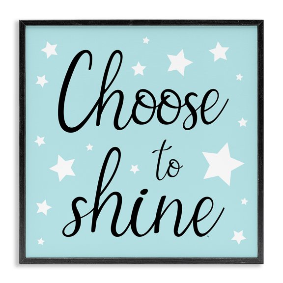 Stupell Industries Contemporary Choose to Shine Stars Black Framed Giclee Art, 12 x 12, by Martina Pavlova