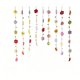 thumbnail image 1 of HWRETIE Hand Crochet Floral Door Curtain,Colorful Hanging Flower String Divider with Lace top for Bedroom Doorway Window Wall, 1 of 7