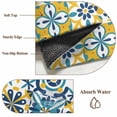 thumbnail image 6 of Modern Mediterranean Area Rugs 5'x7', Small Throw Rugs for Laundry Room Playroom, Retro Moroccan Tiles Texture Vlue Yellow Indoor Outdoor Rug Non-Slip Low Pile Carpet Runner Reversible Floor Mats, 6 of 8