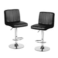 thumbnail image 2 of SET DE 2 BANCOS PARA BARRA  CON RESPALDO CUADRADO COLOR NEGRO, 2 of 6