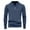 Blue, variant on Wutalume Men's Casual Loose Fit Solid Color Semi-Zipper Stand-Up Collar Sweater, Warm Long Sleeve Pullover Knitted Top for Relaxed Wear,Army Green L