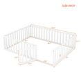 thumbnail image 2 of Harper & Bright Designs Montessori Floor Bed, Queen Size Floor Bed with Fence and Door, Floor Bed Frame with Guardrails for Boys Girls, White, 2 of 8