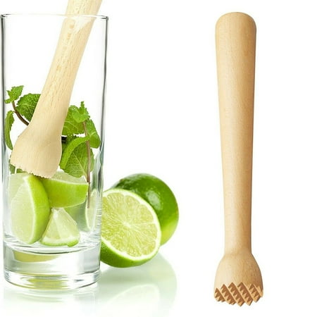 

LIKEM 1PC Wood Drink Muddler Wood Masher Crusher Cocktail Damper Tool Ice Hammer