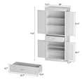 thumbnail image 4 of KULAGAGA Shoe Cabinet with Louvered Door and Drawer, 71.6"H Tall Entryway Shoes Storage Cabinet, White, 4 of 8