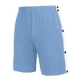 thumbnail image 6 of longantii Men's Tear Away Shorts with Side Snap Side Split Open Cotton Leg Breakaway Post Surgery Recovery Bottoms Adaptive Cotton Shorts Sky Blue 3XL, 6 of 7