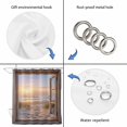 thumbnail image 4 of Wooden Window Coastal Shower Curtain, Waterproof Shower Curtains for Bathroom, Seaside Summer Beach Sunset Washable Fabric Bathtub Curtain Set Bath Decor with 12 Hooks Standard 72"x72", 4 of 8