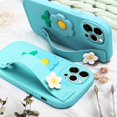thumbnail image 5 of Compatible with iPhone 13 Pro Max Flower Wrist Strap Case Cute 3D Floral Wristband Kickstand Cover Fashion Luxury Design Camera Lens Protection Shockproof Protective for Women Girls Girly, 5 of 7