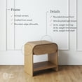 thumbnail image 3 of Nathan James Iris Mid-Century Modern Nightstand with Drawer, Wooden Bedside Table for Bedroom or Living Room with Rounded Silhouette, 3 of 7