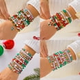 thumbnail image 3 of PISONIC Christmas Bracelets for Women Beaded Stretch Bracelet Holiday Charm Bracelets Jewelry Gifts Christmas Stocking Stuffers Accessories, 3 of 14