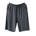 thumbnail image 2 of Mens Pajama Shorts Breathable Soft Sleep Short Elastic Waist 2026 Lounge PJ Short with Pockets, 2 of 4