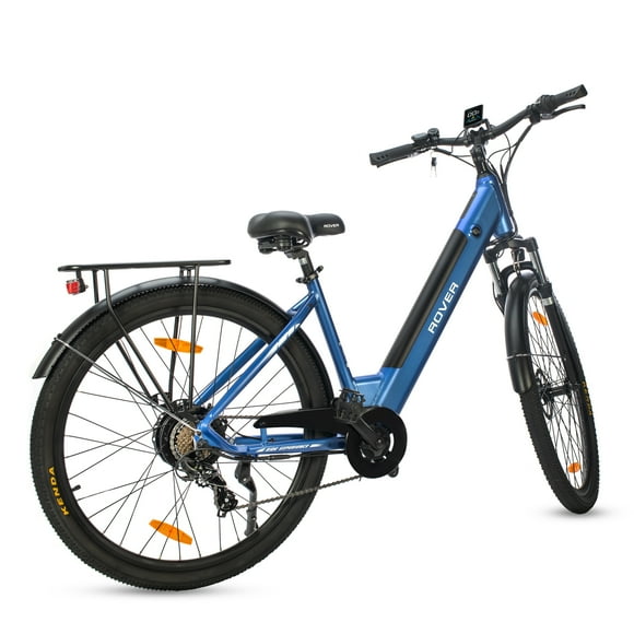 Rover By Land 500-Watt Trekking E-Bike with Pedal Assist-Blue