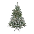 thumbnail image 2 of Darice 4.5' Pre-Lit Full Flocked Natural Emerald Artificial Christmas Tree - Clear Lights, 2 of 6