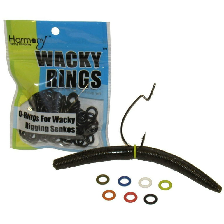 Wacky Rings - O-Rings for Wacky Rigging Senko/Finesse Worms (100 Orings for 3 Senkos / Finesse Worms)