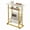 White & Gold, variant on Narrow Small Side Table for Small Spaces - Slim End Table with Magazine Rack - 2 in 1 Narrow End Table Living Room - Skinny Bedside Table Nightstand Bedroom Thin Side Table, Rustic Brown
