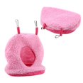 thumbnail image 4 of Berber Fleece Hanging Parrot Hammock, Warm and Soft Hanging Bed, Ideal for Pet Birds, Pink, 4 of 4