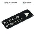 thumbnail image 4 of Uxcell Please Use Other Door Right Arrow Sign 9"x3" Self Adhesive Sticker Wall Plates Black 2 Pack, 4 of 6
