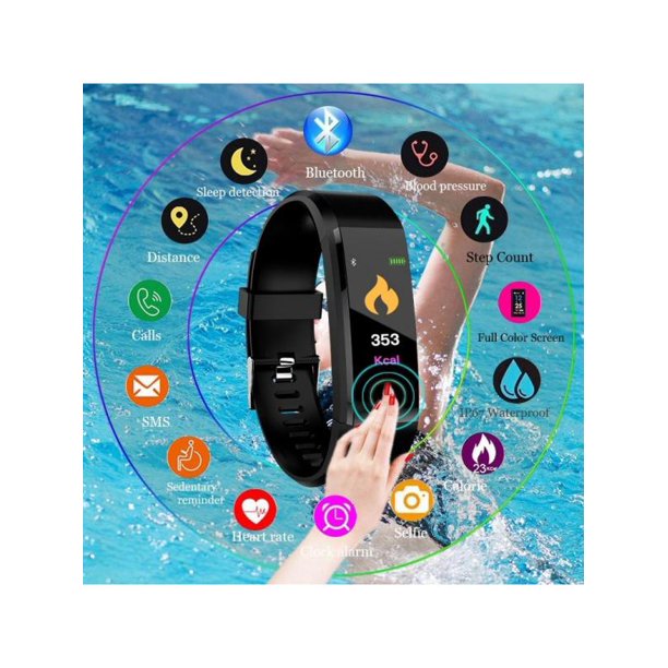 colorful smart bluetooth fitness tracker watch