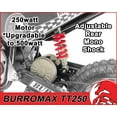 thumbnail image 4 of Burromax TT250 Electric Dirt Bike for Kids, 250w 24v 7ah, 2 Speeds, 14 Mph, Up to 150lb Rider, Off-Road Electric Mini Bike (Red), 4 of 8