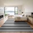 thumbnail image 3 of ODIKA 9'x12' Washable Area Rug Non-Shedding, Easy Care Stripe Contrast Front Geometric Striped Block Door Under Layering for Master Suite, California King, Bed, 3 of 7