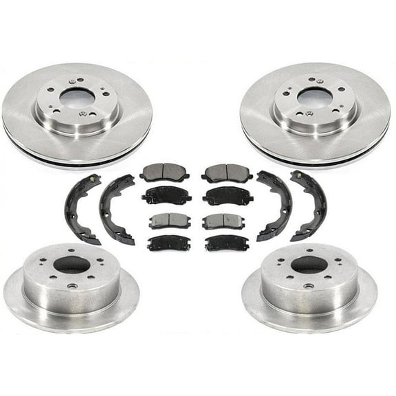 06-12 For Mitsubishi Eclipse 2.4L 4 Cyl FR R Brake Disc Rotors Pad Parking 7p