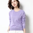 thumbnail image 1 of LNGOOR Chandail pour Femmes 2024 Col Rond Manches Longues Automne Hiver Pulls Mode Chandails Coréens Chandails de Base Chandails Ajustés en Tricot Chandails, 1 of 7