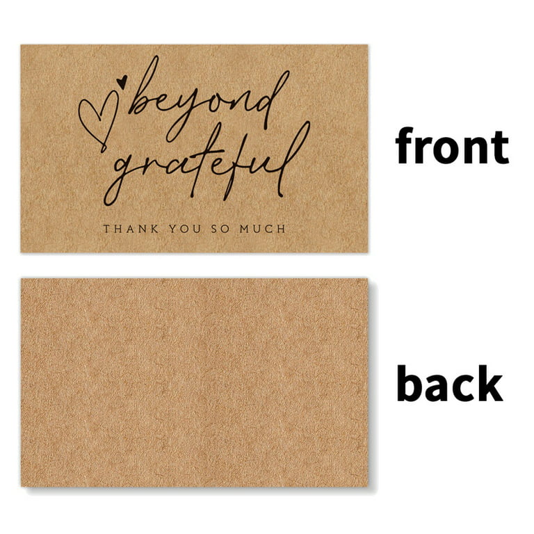 Beyond Grateful Card, Thank You Card, Folded Greeting Card – Paper Baristas