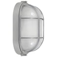 thumbnail image 6 of nauticus 6.5"h outdoor bulkhead - satin finish with frosted glass shade, 6 of 7
