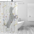 thumbnail image 3 of Floral Shower Curtain for Bathroom Flower Funny Dog Shower Curtains for Bathtub Rustic Botanical Plant Waterproof Polyester Fabric Shower Curtain with Hooks 72x72 Inches, 3 of 6