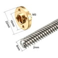 thumbnail image 3 of Uxcell 4''x0.31''x0.31'' Screw Rod with Copper Nut for 3D Printer  Stainless Steel Silver Tone 2pcs, 3 of 5