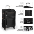 thumbnail image 3 of 2-Piece Softside Luggage Set Expandable Spinner with TSA Lock, Lightweight Carry-On & Large Checked Suitcase,20"/30",Black - WD1622, 3 of 10