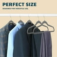 thumbnail image 3 of Lifemaster Velvet Clothes Hangers – With 360 Degree Swivel Hook and Non-Slip Shoulder Notch, Holds Up To 10 lbs, Heavy Duty Hanger Set, For Organizing Suit, Dress, Coat, and Clothes, Pack of 20, Gray, 3 of 7
