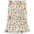 thumbnail image 2 of Pofeuu Forest Mushrooms Insects Print Ultra-Soft Micro Fleece Blanket,for Bed Or Sofa,All Season Throw Blankets Flannel Blanket-60"x50", 2 of 7