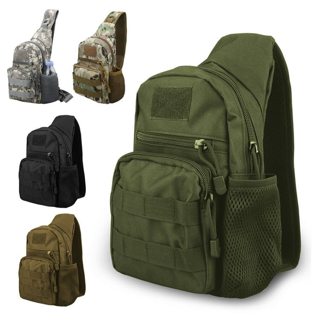 TSV - Men&#39;s Tactical Sling Bag Chest Shoulder Molle Small Daypack Backpack, Single Shoulder ...