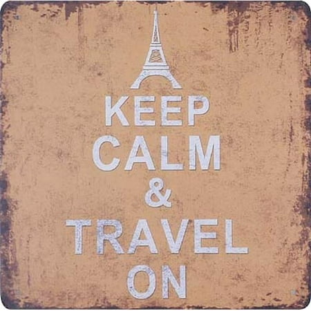 

Northwood Collection NC-IMP6540 12 x 12 in. Keep Calm & Travel on Metal Sign