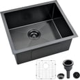 thumbnail image 1 of Undermount Kitchen Sink  Nano  Stainless Steel Deep Single Bowl with Efficient Drainage &amp; Tarnish- Finish for Bar  Laundry  RV  Includes Accessories, 1 of 6