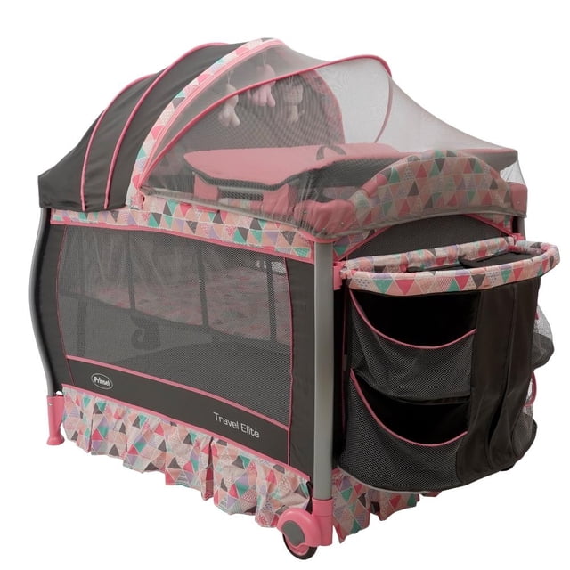 Cuna Prinsel Travel Elite Rosa