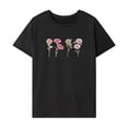 thumbnail image 1 of Camiseta de verano para mujer, camiseta básica con cuello redondo, para viajes, caminar, ir al trabajo S, 1 of 7