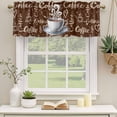 thumbnail image 2 of Coffee Curtain Valances for Windows, Kitchen Valance Window Treatments Panel 2 Pack, Vintage Art Farmhouse Rod Pocket Short Curtains for Bathroom Bedroom 60 x 18 Inch, 2 of 8