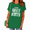 Green, variant on Women's Vintage Bible No More Dusty Bibles Faith Graphic Short Sleeve Crewneck Black Tops
