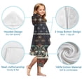 thumbnail image 7 of Boho Blue Elaborate Ethnic Pattern Hooded Bath Towel，50"x30" for Ages 3 To 12 Kids, Quick Dry Lightweight Soft Microfiber Hood Beach Towel Cover Up for Kids, 7 of 7