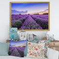 thumbnail image 3 of Designart 'Dramatic Clouds and Sunrise Over Lavender Field II' Farmhouse Framed Art Print, 3 of 4