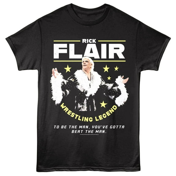 Ric Flair - To Be The Man - American Classics - Black Adult Short Sleeve T-Shirt