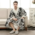 thumbnail image 6 of Lindreshi Robes for Women Fuzzy Unisex Winter Lengthened Coralline Plush Shawl Bathrobe Long Sleeved Robe Coat, 6 of 9