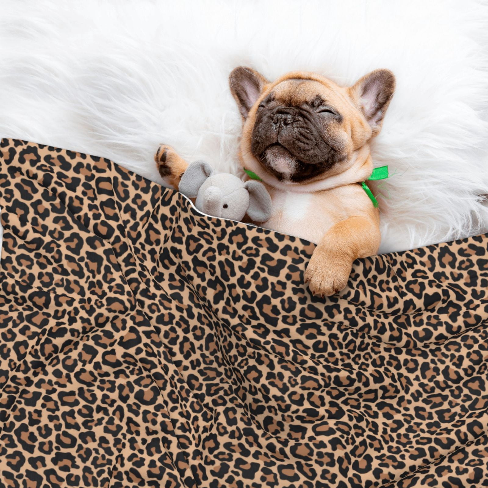 Naloa Brown Leopard Dog Blanket, 3 Sizes Cat Blanket for Indoor Cats Large Medium Small Dog Gifts-Small