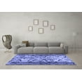 thumbnail image 3 of Ahgly Company Machine Washable Indoor Rectangle Abstract Blue Modern Area Rugs, 5' x 7', 3 of 4