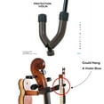 thumbnail image 4 of Violin Viola Wall Mount Hanger, One Pack U-Shaped Wall Hanger Mount with Bow Hook, Soft Padding, Violin Storage Hook for Home Studio, Mahogany Color, 4 of 6