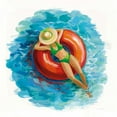 thumbnail image 2 of Vassileva, Silvia 26x26 Black Ornate Wood Framed with Double Matting Museum Art Print Titled - Sunbather I, 2 of 4