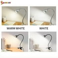 thumbnail image 6 of SPENCER USB Flexible Reading LED Bright Light Clip-on Beside Bed Desk Table Light Book Lamp for Notebook, Desktop, PC, Studying Lighting "Silver-White", 6 of 11